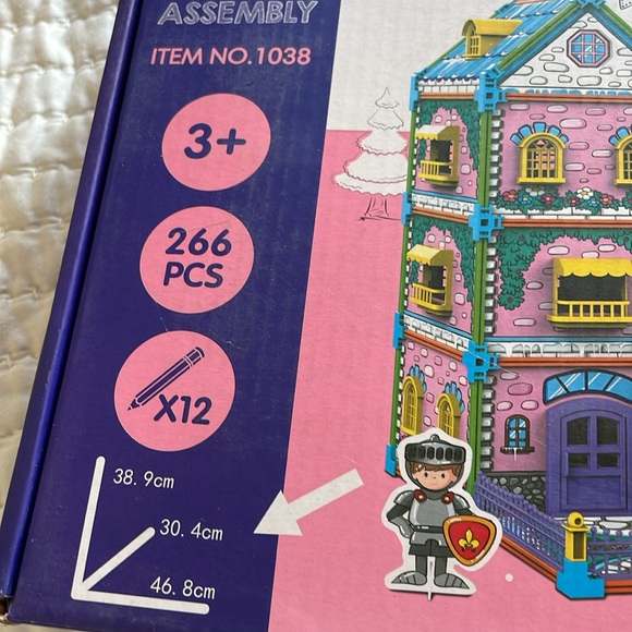 STEM Princess Castle Graffiti Assembly 266 pcs 3+ Kid Toys DIY Art Coloring Book - Picture 5 of 7